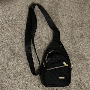 Black Quilted Crossbody Bag